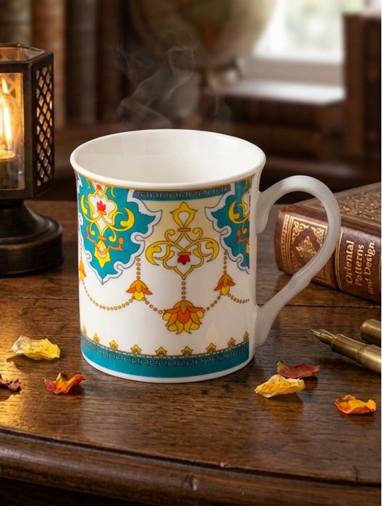 Royal Filigree Porcelain Mug With Gift Box
